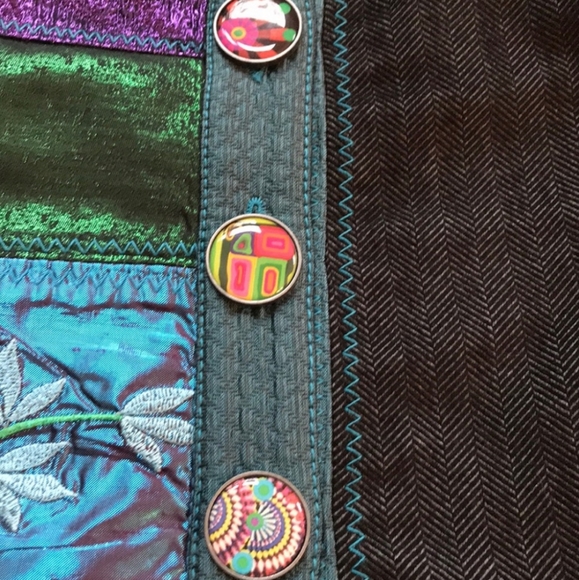 Desigual Galactic Tour patchwork A line mini skirt - Picture 7 of 8